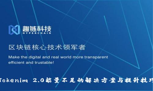 Tokenim 2.0能量不足的解决方案与提升技巧